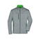 Chaqueta softshell hombre JN1148. Color dark/melange/green.