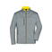 Chaqueta softshell hombre JN1148. Color dark/melange/yellow.