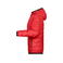 Chaqueta acolchada con capucha mujer JN1155. Color red/black.