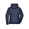 Chaqueta acolchada con capucha mujer JN1155. Color navy/silver.