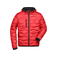 Chaqueta acolchada con capucha hombre JN1156. Color red/black.