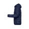 Chaqueta acolchada con capucha hombre JN1156. Color navy/silver.