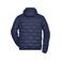 Chaqueta acolchada con capucha hombre JN1156. Color navy/silver.