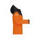 Chaqueta softshell reciclado mujer JN1179. Color neon orange/black.