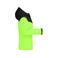 Chaqueta softshell reciclado mujer JN1179. Color bright/green/black.
