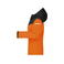 Chaqueta softshell reciclado mujer JN1179. Color neon orange/black.