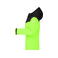 Chaqueta softshell reciclado mujer JN1179. Color bright/green/black.
