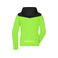 Chaqueta softshell reciclado mujer JN1179. Color bright/green/black.