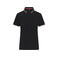 Polo mujer JN1305. Color black/white/red.