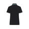 Polo mujer JN1305. Color black/white/turquoise.