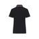 Polo mujer JN1305. Color black/white/red.