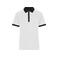 Polo técnico con cremallera mujer JN1307. Color white/black.