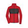 Chaqueta polar en tejido mixto reciclado mujer JN1311. Color red/black.