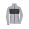 Chaqueta polar en tejido mixto reciclado hombre JN1312. Color light melange/black.