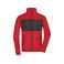 Chaqueta polar en tejido mixto reciclado hombre JN1312. Color red/black.