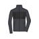 Chaqueta polar en tejido mixto reciclado hombre JN1312. Color carbon/black.
