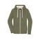Sudadera con capucha y cremallera sostenible mujer JN1319. Color olive/nature.