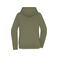 Sudadera con capucha y cremallera sostenible mujer JN1319. Color olive/nature.