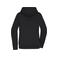 Sudadera con capucha y cremallera sostenible mujer JN1319. Color black/nature.