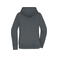 Sudadera con capucha y cremallera sostenible mujer JN1319. Color graphite/nature.