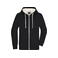 Sudadera con capucha y cremallera sostenible hombre JN1320. Color black/nature.