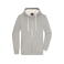 Sudadera con capucha y cremallera sostenible hombre JN1320. Color light melange/nature.