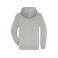 Sudadera con capucha y cremallera sostenible hombre JN1320. Color light melange/nature.