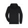 Sudadera con capucha y cremallera sostenible hombre JN1320. Color black/nature.