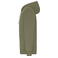 Sudadera con capucha y cremallera sostenible hombre JN1320. Color olive/nature.