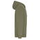 Sudadera con capucha y cremallera sostenible hombre JN1320. Color olive/nature.