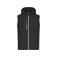 Chaleco acolchado con capucha híbrido hombre JN1328. Color black/black.