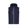Chaleco acolchado con capucha híbrido hombre JN1328. Color navy/navy.