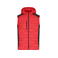Chaleco acolchado con capucha híbrido hombre JN1328. Color red/black.