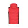 Chaleco acolchado con capucha híbrido hombre JN1328. Color red/black.