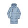 Abrigo acolchado con capucha reciclado mujer JN1367. Color milky blue.