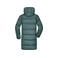 Abrigo acolchado con capucha reciclado mujer JN1367. Color smoky green.