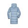 Abrigo acolchado con capucha reciclado mujer JN1367. Color milky blue.