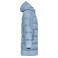 Abrigo acolchado con capucha reciclado mujer JN1367. Color milky blue.
