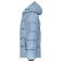 Plumífero con capucha reciclado hombre JN1370. Color milky blue.