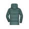 Plumífero con capucha reciclado hombre JN1370. Color smoky green.
