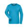 Camiseta de trabajo manga larga reciclada mujer JN1803. Color turquoise.
