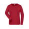 Camiseta de trabajo manga larga reciclada mujer JN1803. Color red.
