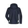 Chaqueta de invierno reciclada unisex JN1814. Color navy/cobalt.