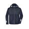 Chaqueta de invierno reciclada unisex JN1815. Color navy/cobalt.
