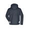 Chaqueta de invierno reciclada unisex JN1815. Color carbon/black.