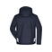 Chaqueta de invierno reciclada unisex JN1815. Color navy/cobalt.