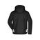 Chaqueta de invierno reciclada unisex JN1815. Color black/carbon.
