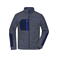 Chaqueta polar reciclada melange unisex JN1818. Color navy/melange/navy/royal.