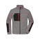 Chaqueta polar reciclada melange unisex JN1818. Color carbon/melange/black/red.