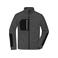 Chaqueta polar reciclada melange unisex JN1818. Color black/melange/black/silver.